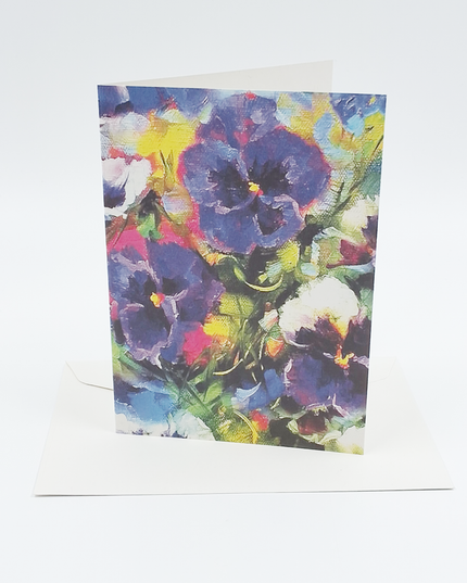 Wenskaart bonte violen