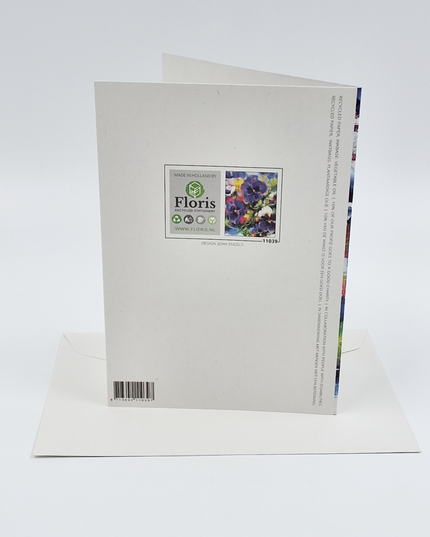 Wenskaart bonte violen