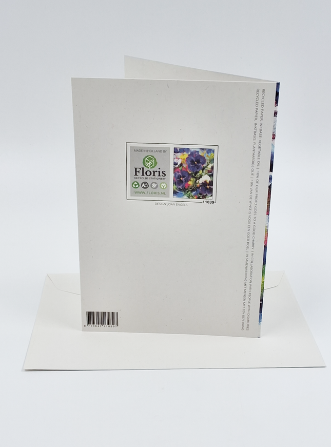 Wenskaart bonte violen