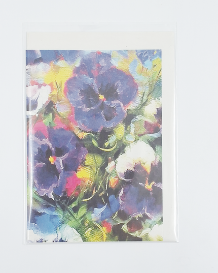 Wenskaart bonte violen