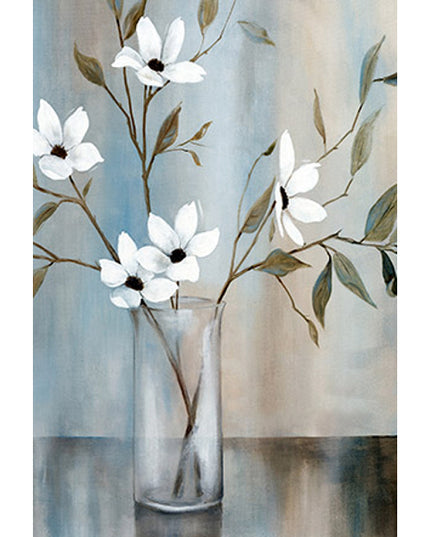 Wenskaart bloemen in vaas