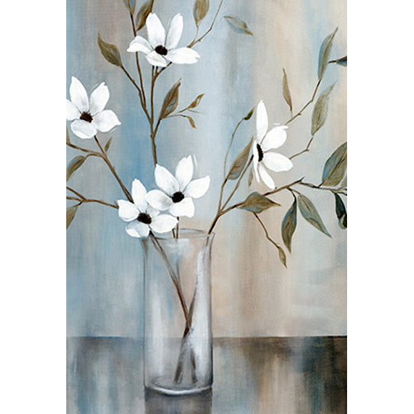 Wenskaart bloemen in vaas