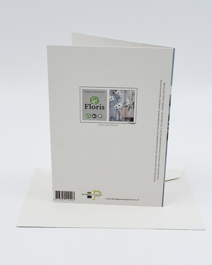 Wenskaart bloemen in vaas