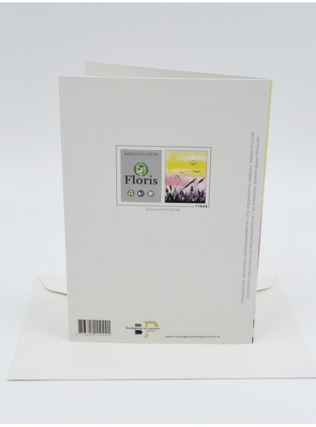 Greeting card reeds and birds