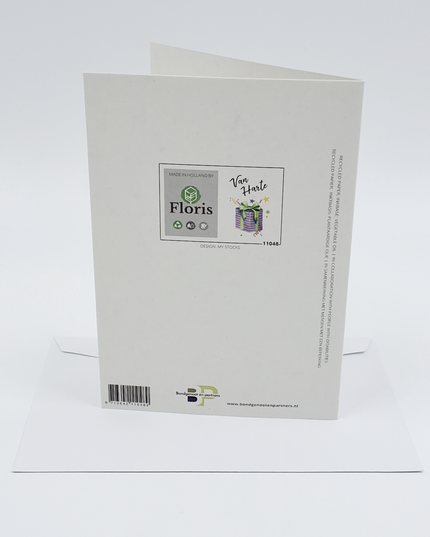 Wenskaart van harte cadeautje