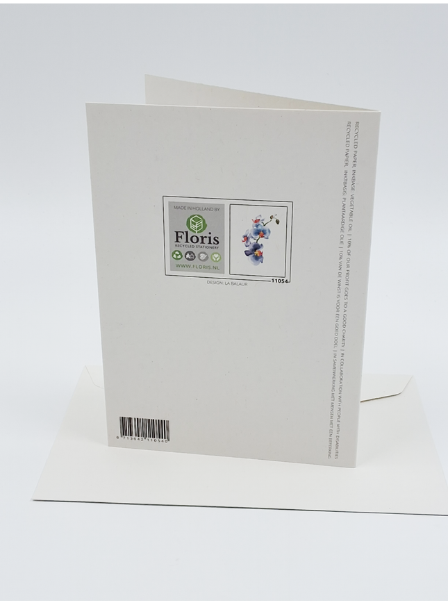 Greeting card orchid blue