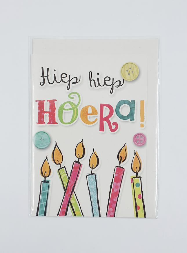 Wenskaart hiep hiep hoera