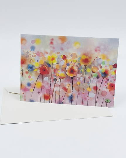 Wenskaart veldboeket