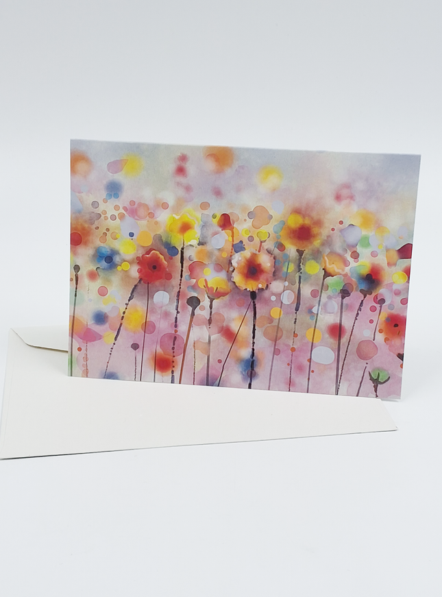 Wenskaart veldboeket