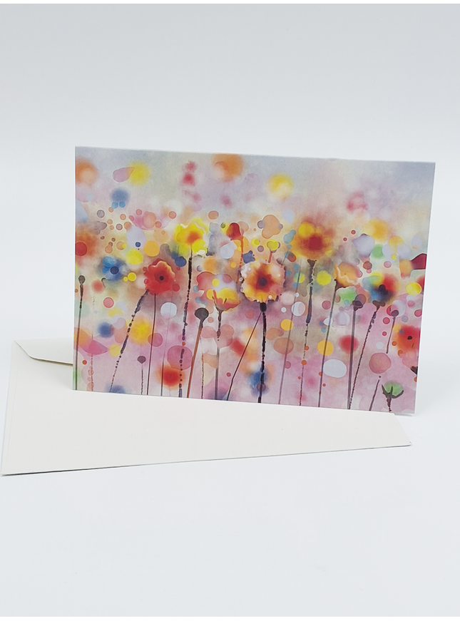 Wenskaart veldboeket