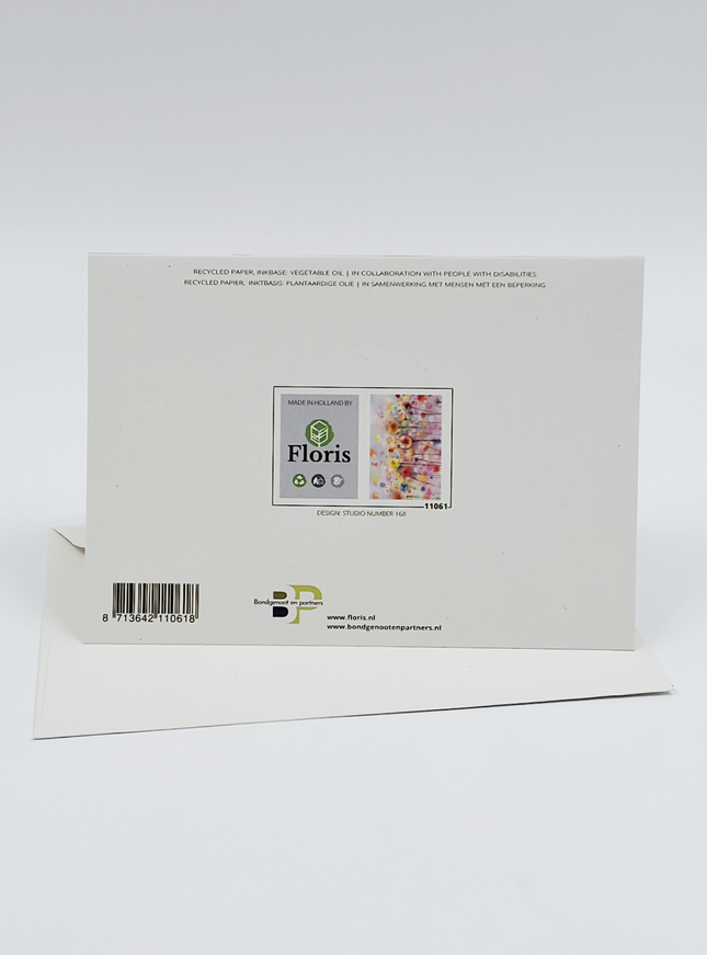 Wenskaart veldboeket