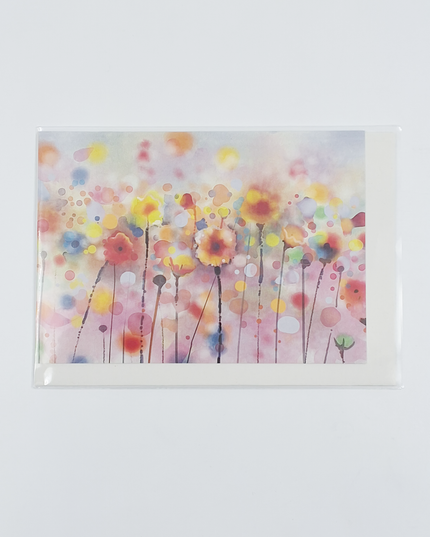 Wenskaart veldboeket