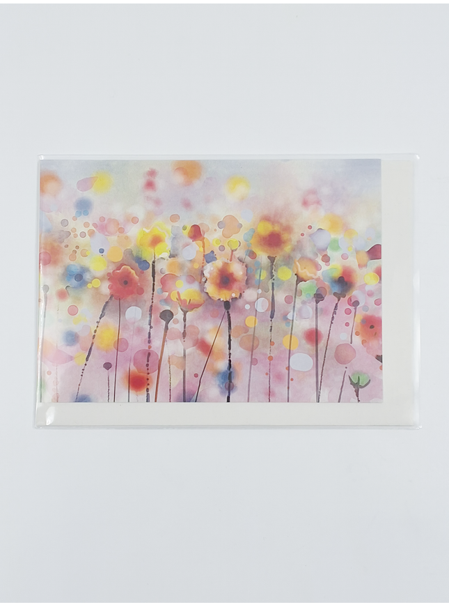 Wenskaart veldboeket