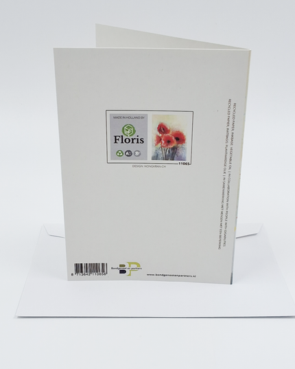 Wenskaart klaprozen rood