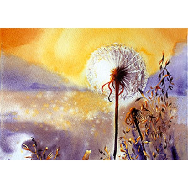 Wenskaart paardenbloem