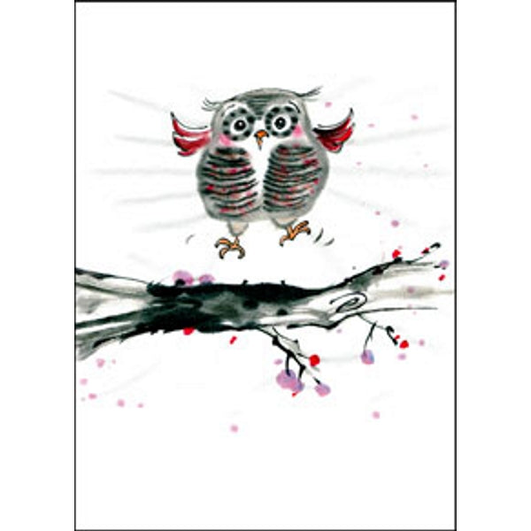 Wenskaart uil 1