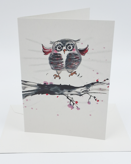 Wenskaart uil 1