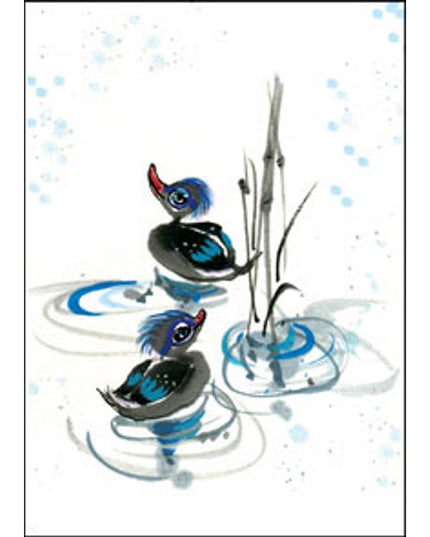 Wenskaart twee eendjes