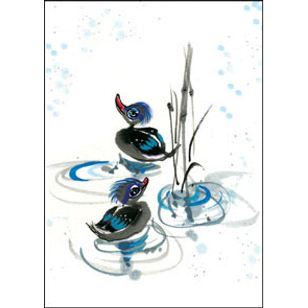 Wenskaart twee eendjes