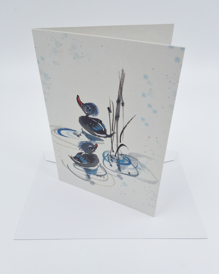 Wenskaart twee eendjes