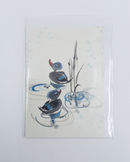 Wenskaart twee eendjes