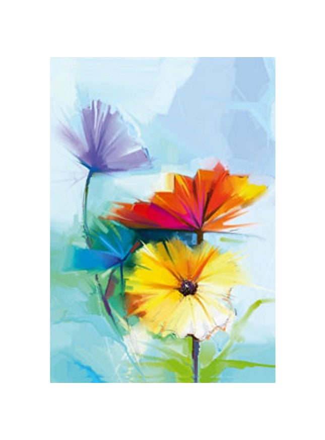 Wenskaart 3 lentebloemen