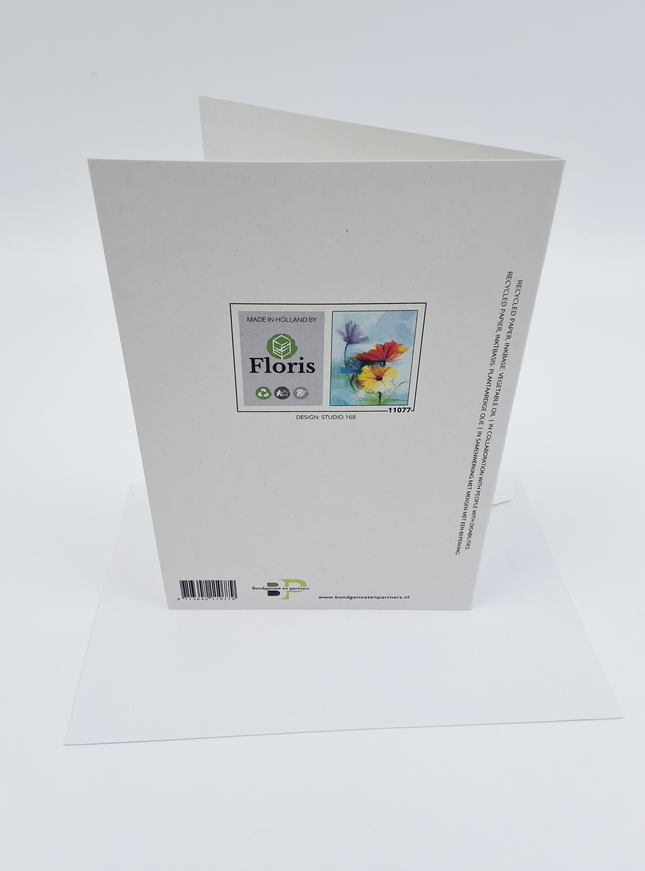 Wenskaart 3 lentebloemen