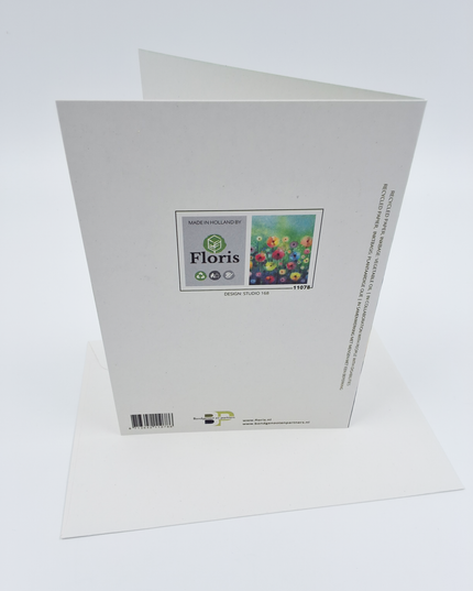 Wenskaart bloemenveld