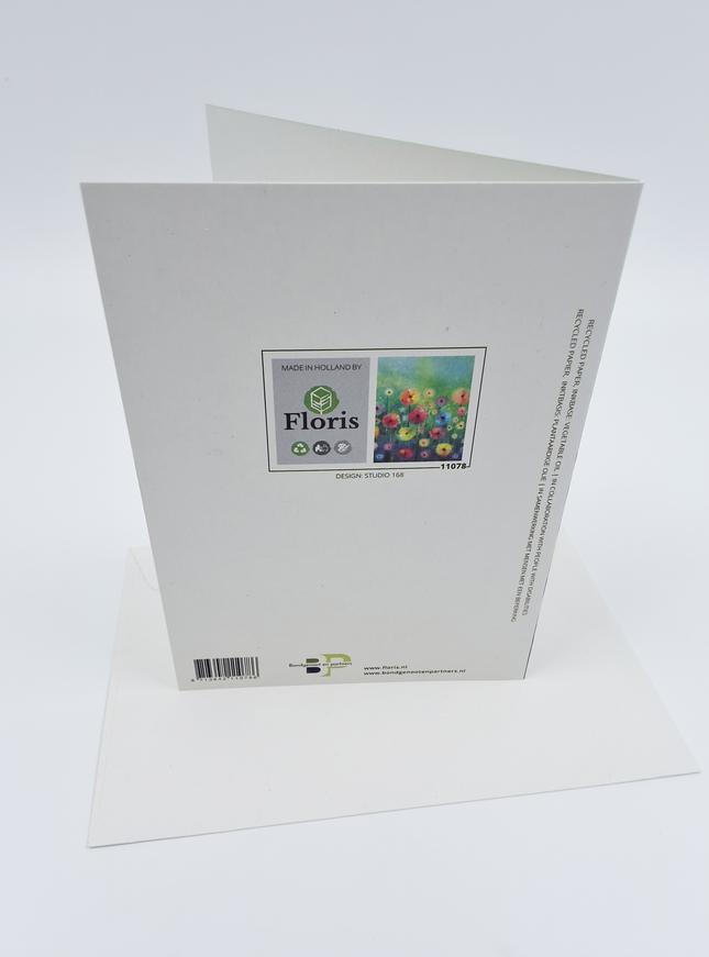 Wenskaart bloemenveld