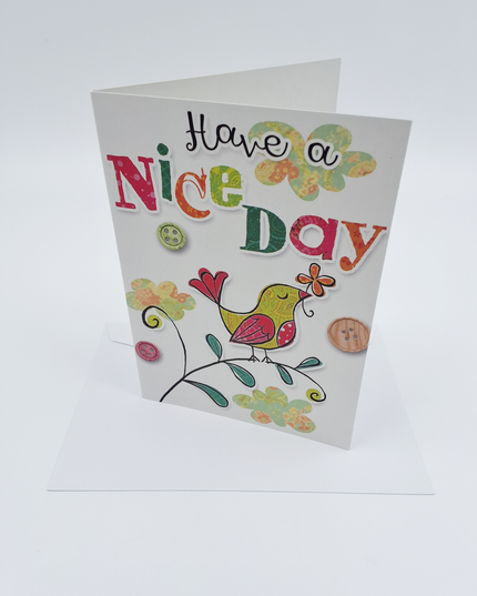 Wenskaart vogel, have a nice day