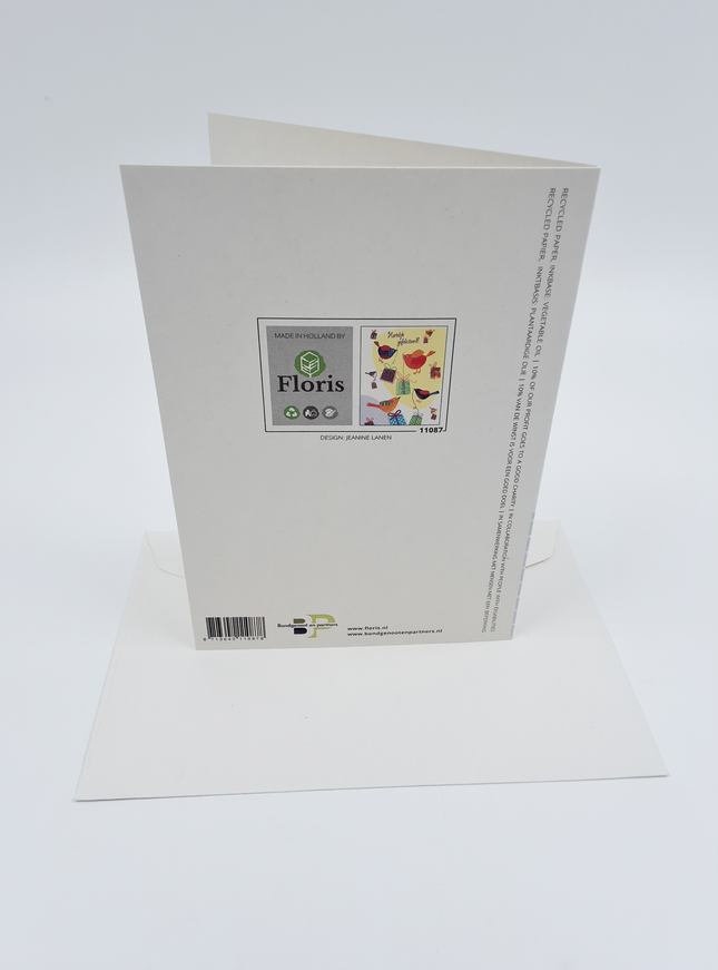 Wenskaart vogels cadeautjes, gefeliciteerd
