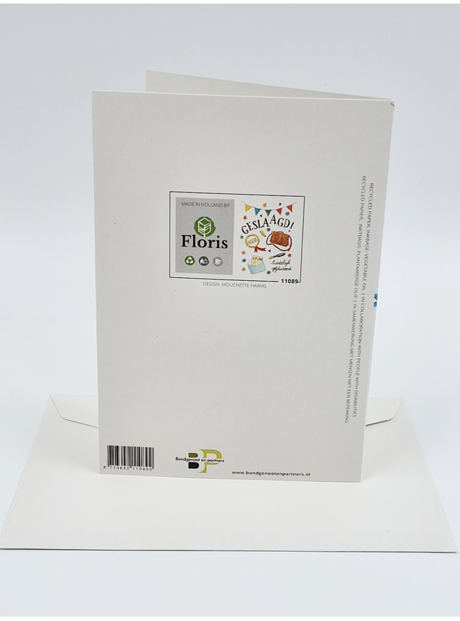 School bag greeting card, passed