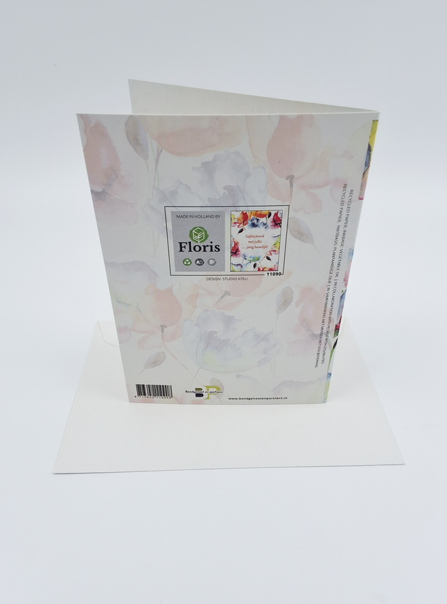 Wenskaart bloemen, gefeliciteerd met jullie … jarig huwelijk