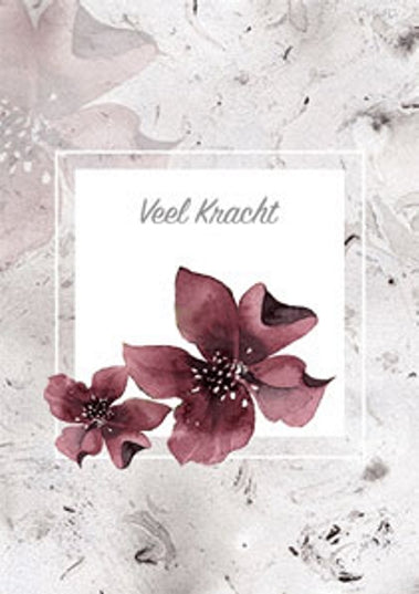 Wenskaart condoleance veel kracht