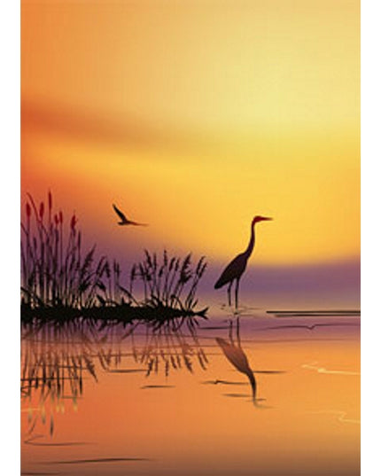 Wenskaart condoleance ondergaande zon