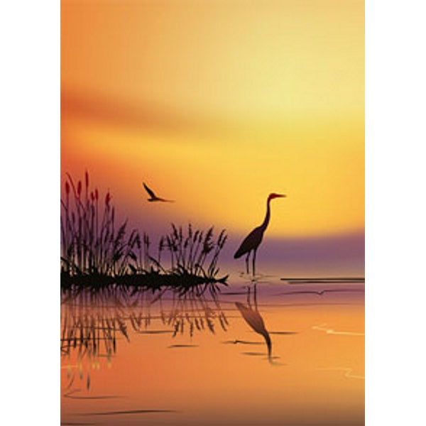 Wenskaart condoleance ondergaande zon