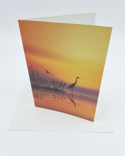 Wenskaart condoleance ondergaande zon