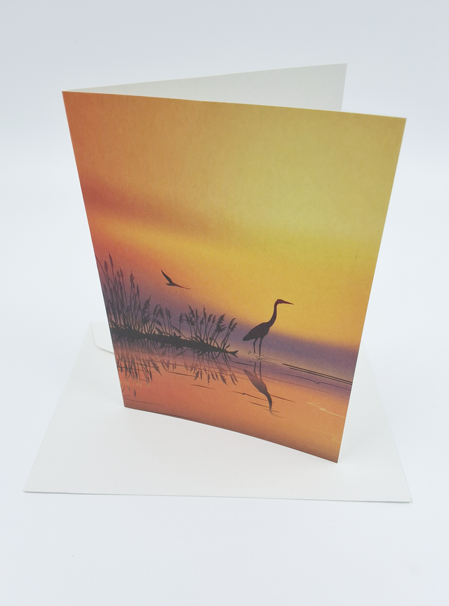 Wenskaart condoleance ondergaande zon