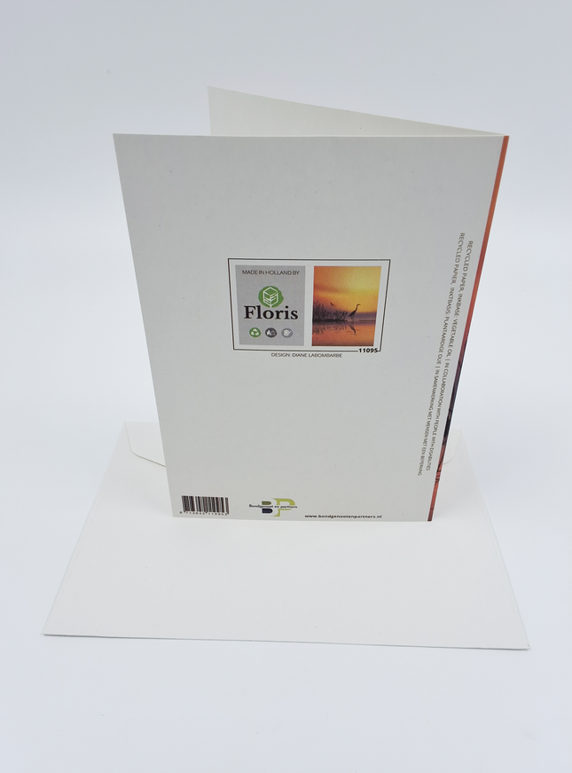 Wenskaart condoleance ondergaande zon