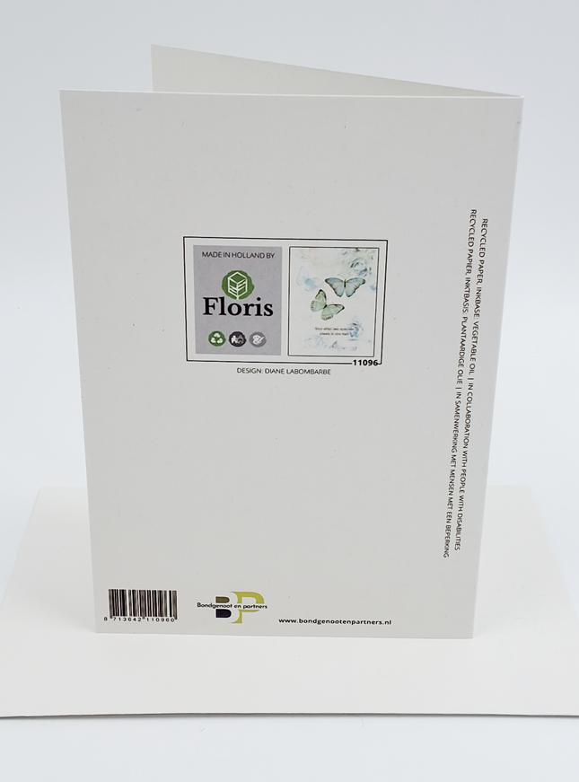 Wenskaart condoleance vlinders, voor altijd … (F11096)