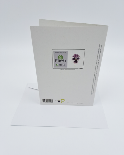 Wenskaart paarse viool