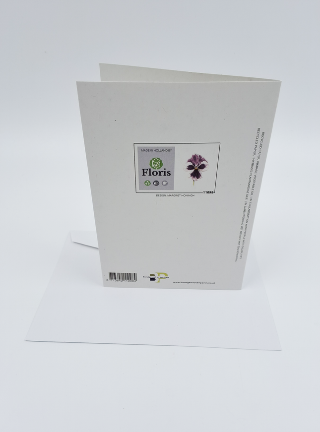 Wenskaart paarse viool