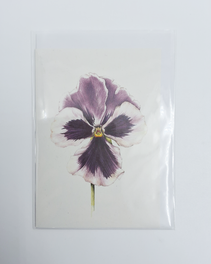 Wenskaart paarse viool