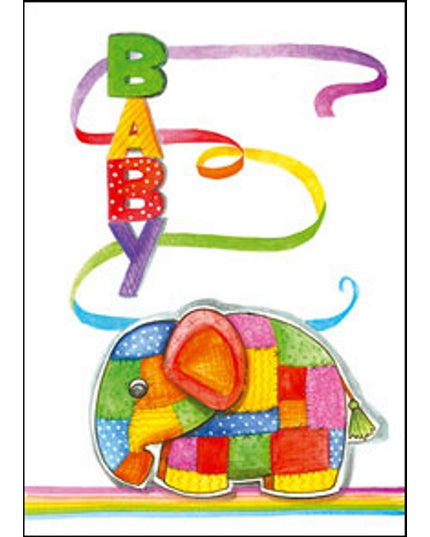 Wenskaart olifant baby