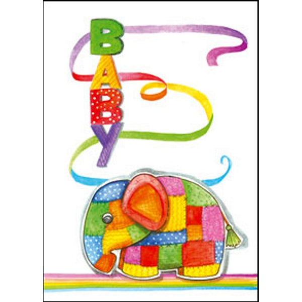 Wenskaart olifant baby