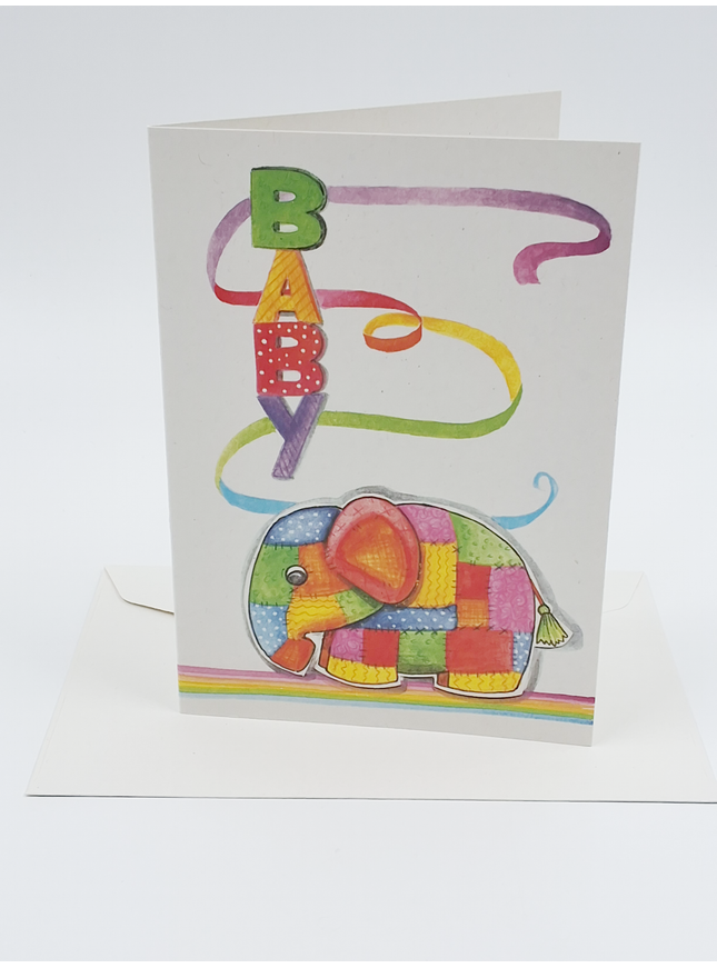 Elephant baby greeting card