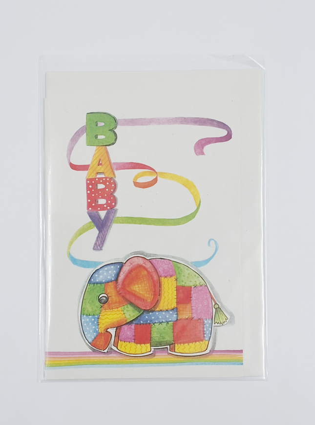 Wenskaart olifant baby