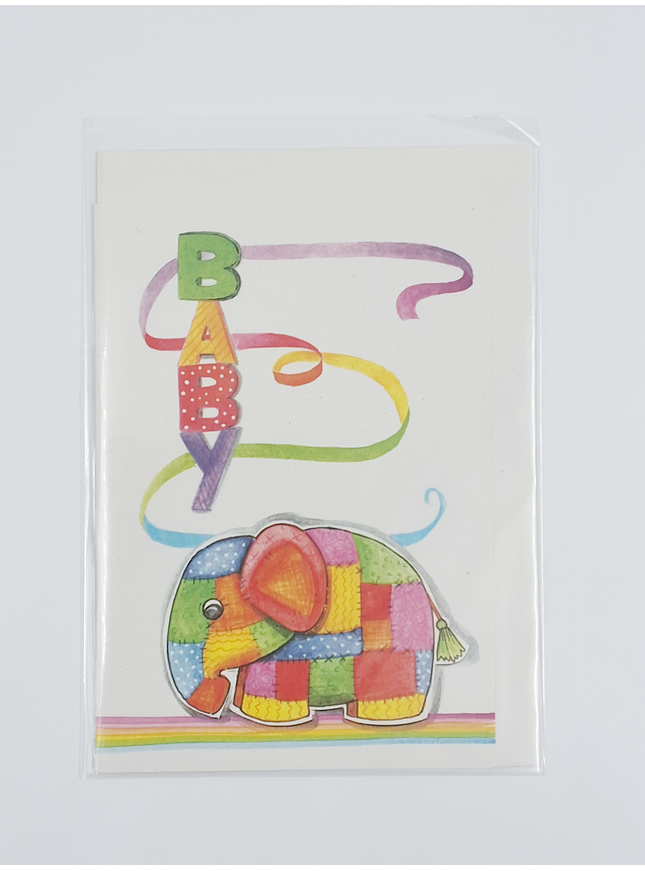 Elephant baby greeting card