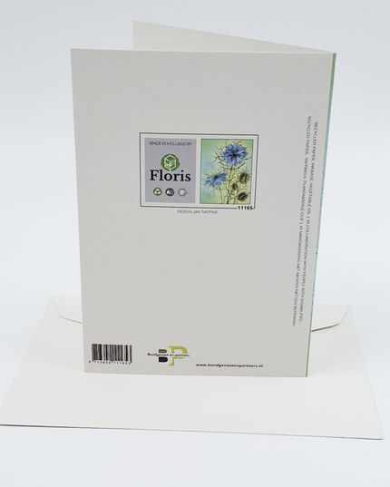 Wenskaart juffertje in 't groen