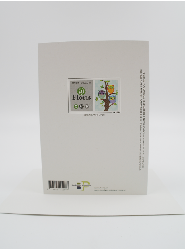 Wenskaart Uilen op een boom